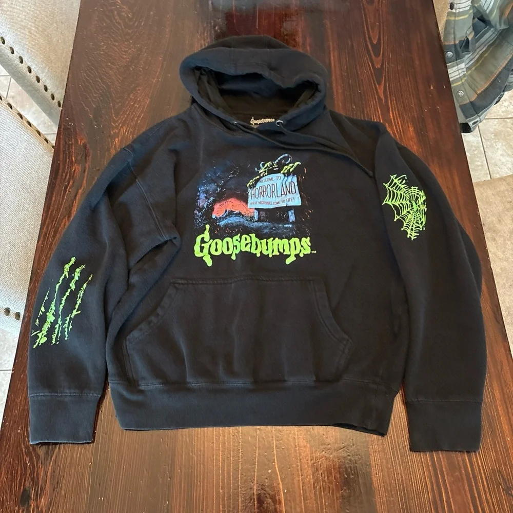 Vintage Goosebumps Black Hoodie for Kids - Picture 1 of 7